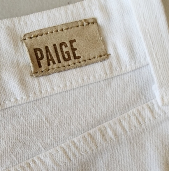 Paige Women's Raw Hem White Denim Shorts Size 29. - Picture 2 of 8